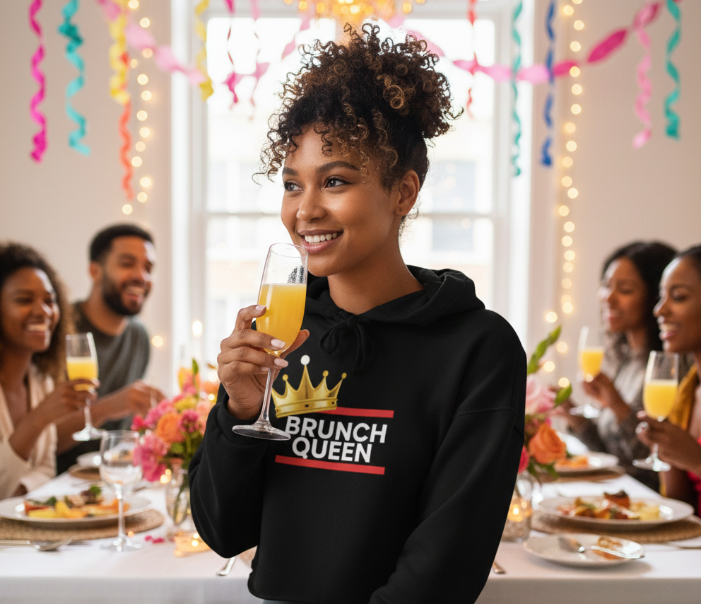 Brunch Queen Crop Hoodie